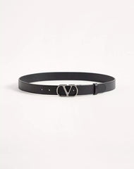 VLogo Signature Belt In Shiny Calfskin 30 Mm
