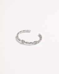 Ovalette Cuff Bracelet In Metal With Swarovski® Crystals