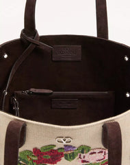 Valentino Garavani Nellcôte Embroidered Medium Shopping Bag