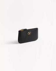 VLogo Signature Grainy Calfskin Key Ring