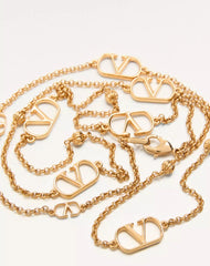 Vlogo Signature Metal Necklace