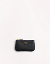 VLogo Signature Grainy Calfskin Key Ring