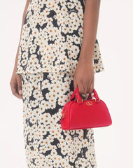 Mini VLogo Signature Bowling Bag In Grainy Calfskin