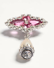 Pas Plus Earrings In Metal, Resin, Enamel And Crystals