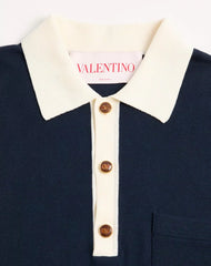 Long-Sleeved Cotton Polo Shirt