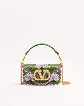 Valentino Garavani Locò Small Embroidered Shoulder Bag With Jewel Logo