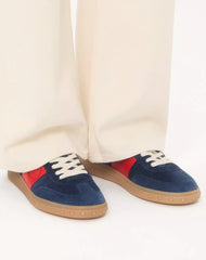 Upvillage Low Top Trainer In Split Leather And Calfskin Nappa Leather