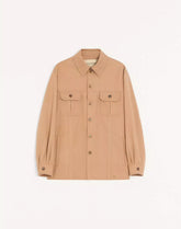 Valentino Cotton Gabardine Shirt Jacket With VLogo
