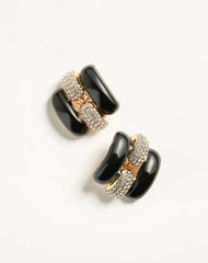 Pas Plus Metal, Enamel And Swarovski® Crystal Earrings