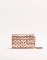 Valentino Garavani Rockstud Spike Shoulder Bag In Laminated Nappa Leather