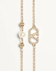 Vlogo Signature Bracelet In Metal, Pearls And Swarovski® Crystals