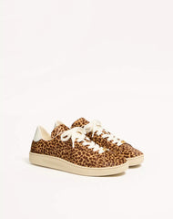 Royco Trainer In Hair Calf With Fauve Eclat Print And Nappa Calfskin