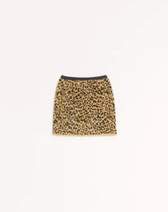 Jacquard Animal Print Lurex Knit Short Skirt