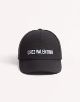 Chez Valentino Cotton Baseball Cap With Embroidery