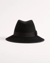 VLogo Signature Felt Hat With Moiré Ribbon