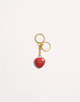 Coeur Royal Bag Charm With Key Ring In Metal And Enamel