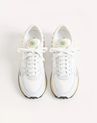 Stud Up Sneaker In Leather And Nylon