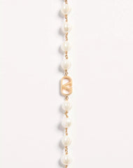 Vlogo Signature Bracelet In Metal With Glass Beads