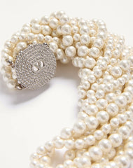 Ovalette Necklace In Metal, Baroque Glass Beads, And Swarovski® Crystals