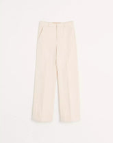 Cuffed Cotton Canvas Trousers