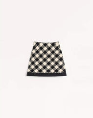 Damier Tweed Short Skirt