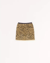 Jacquard Animal Print Lurex Knit Short Skirt