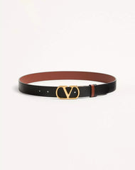 VLogo Signature Reversible Shiny Calfskin Belt - 30Mm / 1.2 In.