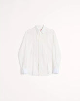 Cotton Muslin Shirt With Plastron And Lace Details
