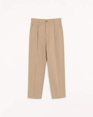 Valentino Trousers In Cotton Gabardine With VLogo Embroidery