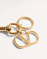 VLogo Signature Metal Bag Charm With Key Ring