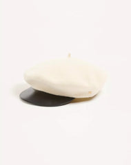 Valentino Garavani VLogo Signature Wool Beanie With Leather Visor