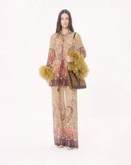 Pekin Trousers With Voyage Imaginaire Paisley Print
