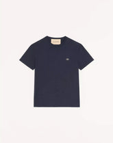 Valentino Cotton T-Shirt With VLogo Embroidery