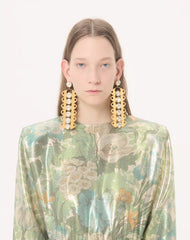 Lurex Long Dress With Après L'Hiver Sanderson Dégradé Print