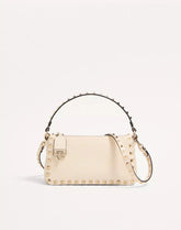 Small Rockstud Grainy Calfskin Crossbody Bag