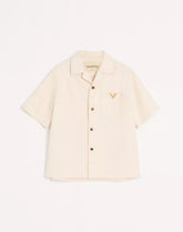 Valentino Denim Bowling Shirt With Vgold
