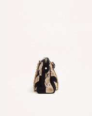 Valentino Garavani Panthea Python And Suede Chevron Motif Shoulder Bag