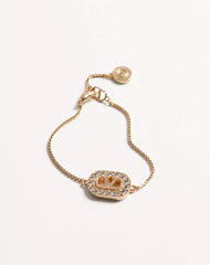 Vlogo Signature Metal And Swarovski® Crystal Bracelet