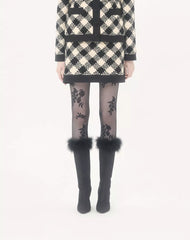 Damier Tweed Short Skirt