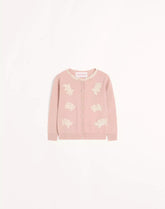 Embroidered Cardigan With Lace Inserts