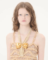 Trop Chou Necklace In Metal, Enamel, Pearls And Crystals