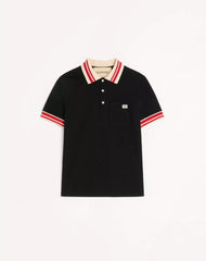Cotton Piqué Polo Shirt With VLogo Patch