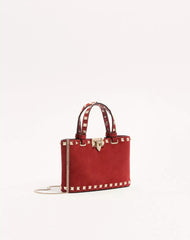 Rockstud Mini Suede Shopping Bag