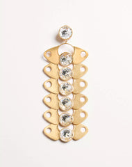 Pages Single Earring In Metal And Crystal