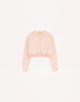 Wool Cardigan With Lace
