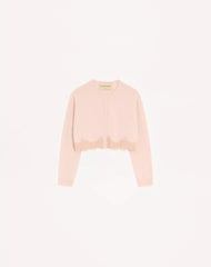 Wool Cardigan With Lace