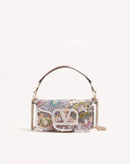 Valentino Garavani Locò Small Embroidered Shoulder Bag With Jewel Logo