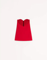 Embroidered Crepe Couture Short Dress