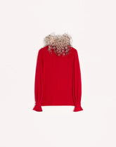 Georgette Top With Feathers