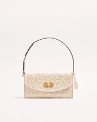 Valentino Garavani Devain Small Shoulder Bag With Pearls And Rhinestones